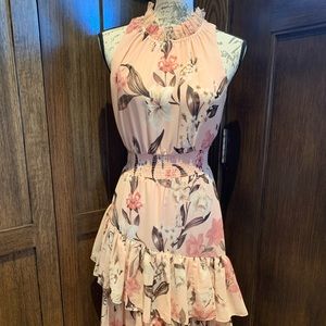 Blush pink tiered dress